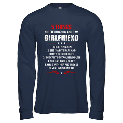 5 Things You Should Know About My Girlfriend Boyfriend-T-Shirt & Hoodie-Long Sleeve T-Shirt-Navy