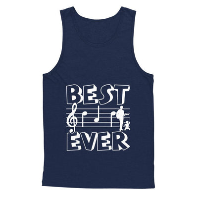 Best Dad Ever Music Piano Guitar Singer-T-Shirt & Hoodie-Unisex Tank-Navy