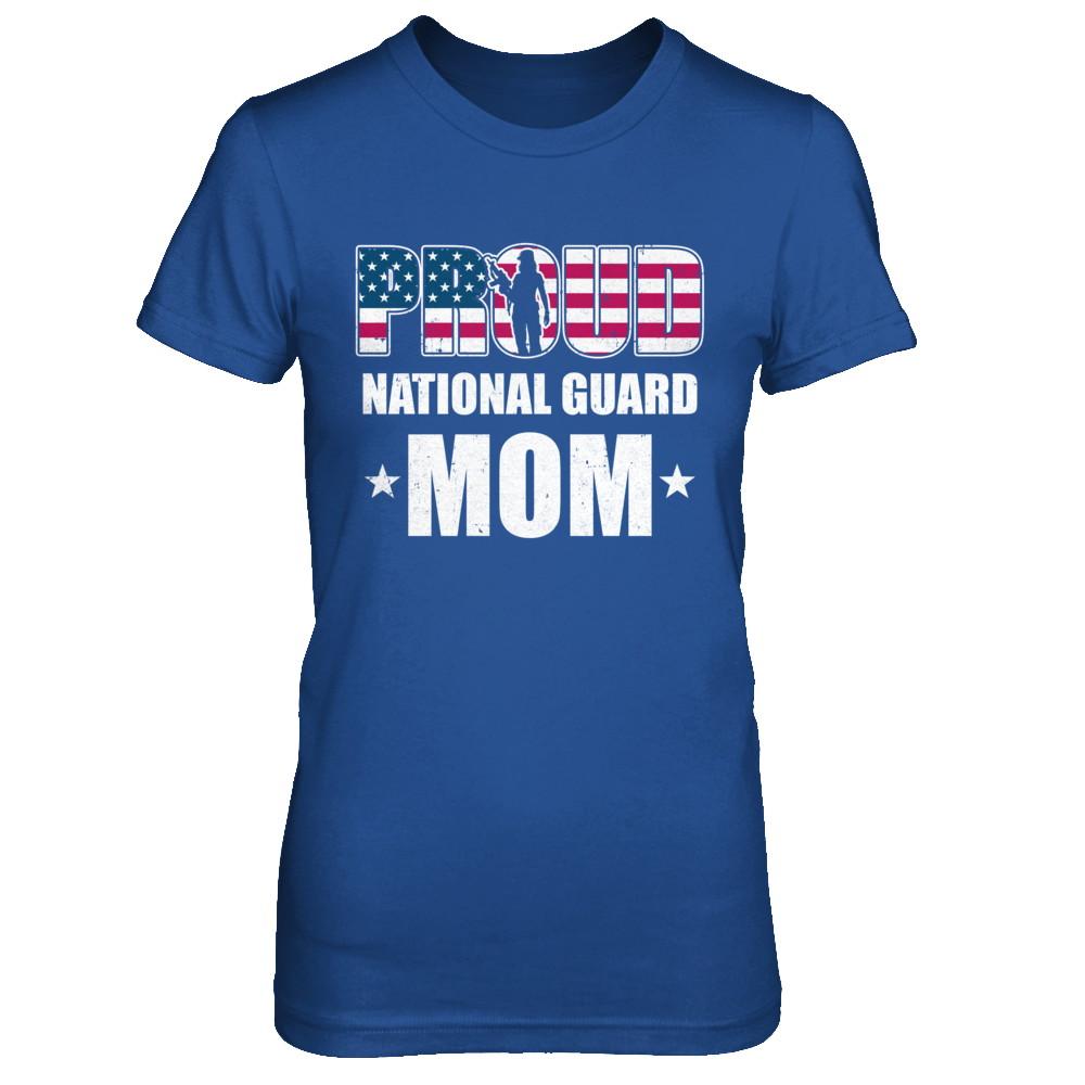 Proud National Guard Mom Veteran Mothers Day-T-Shirt & Hoodie-Women's T-Shirt-Royal