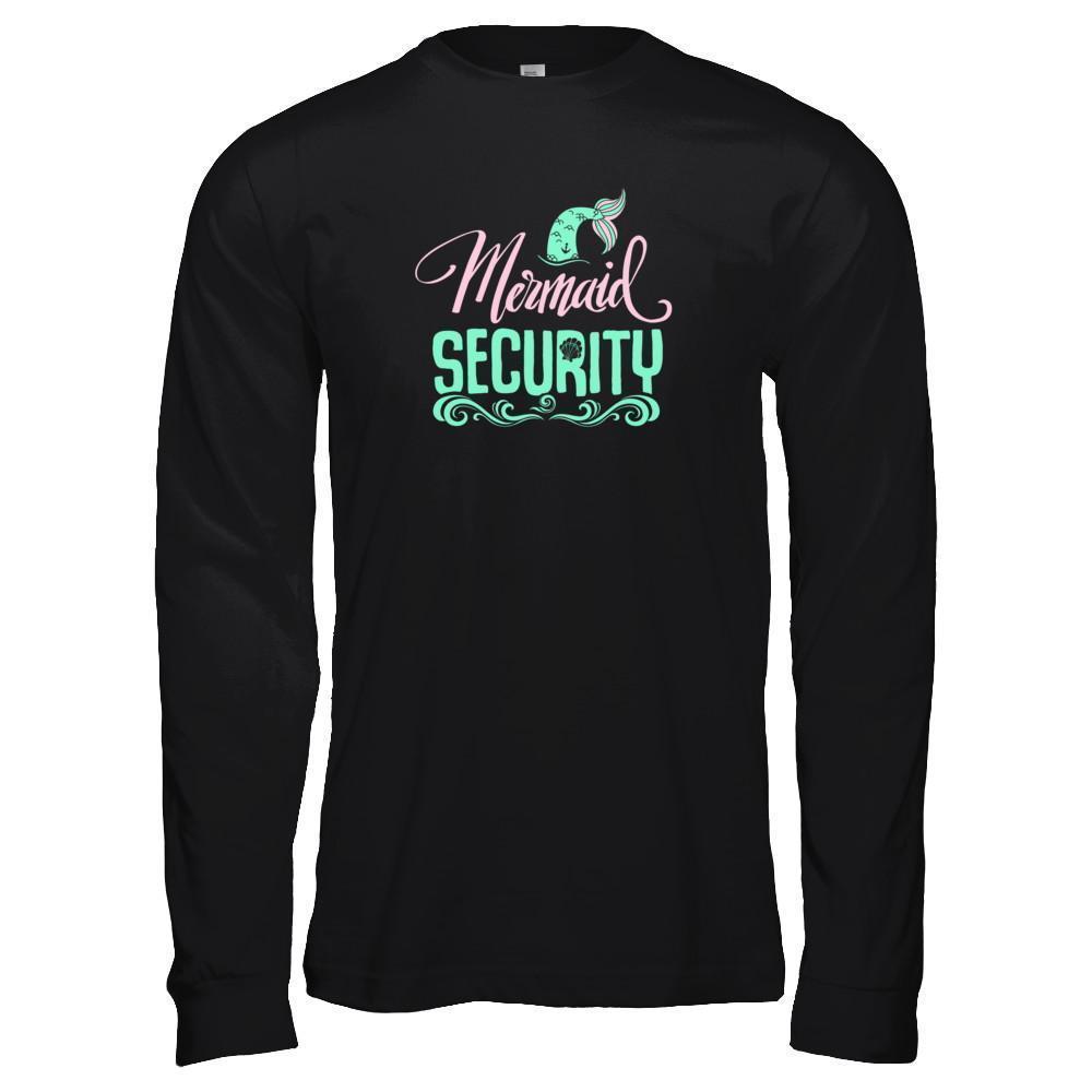 Mermaid Security-T-Shirt & Tank Top-Long Sleeve T-Shirt-Black
