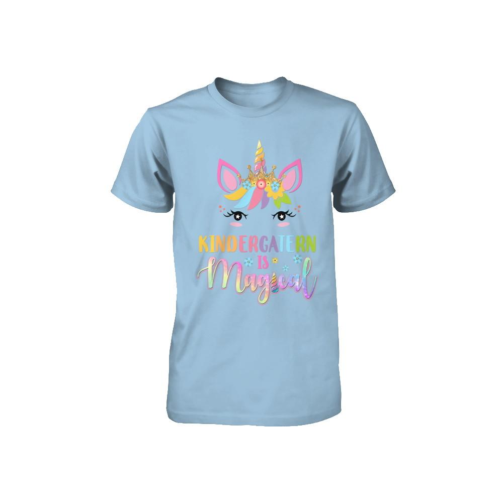 Kindergarten Grade Is Magical Unicorn Back To School Youth-Youth Shirt-Toddler T-Shirt-Light Blue