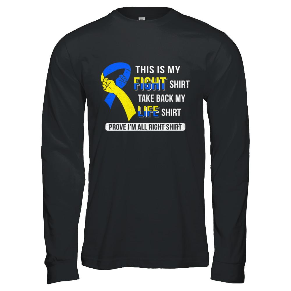 This Is My Fight Down Syndrome Awareness-T-Shirt & Hoodie-Long Sleeve T-Shirt-Black