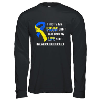 This Is My Fight Down Syndrome Awareness-T-Shirt & Hoodie-Long Sleeve T-Shirt-Black