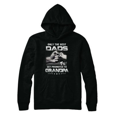 The Best Dads Get Promoted To Grandpa Fathers Day-T-Shirt & Hoodie-Pullover Hoodie-Black
