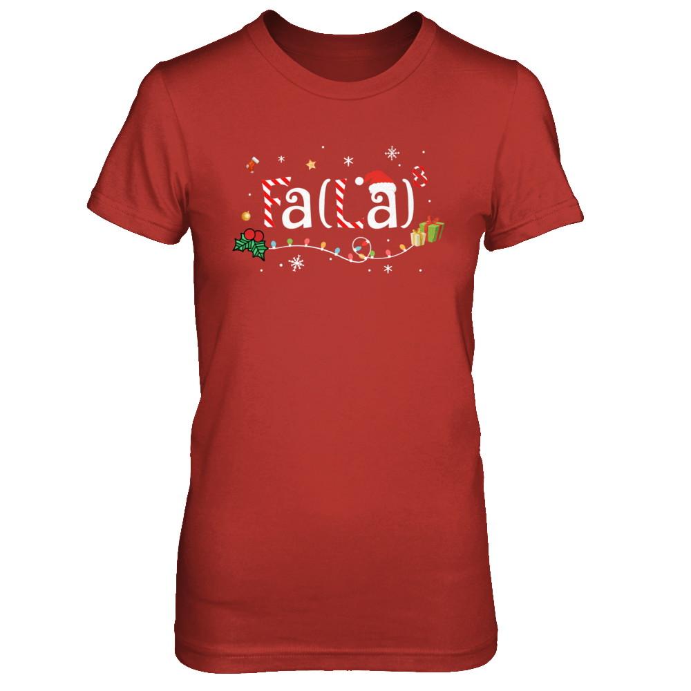 Cute Math Fa La Funny Christmas-T-Shirt & Sweatshirt-Women's T-Shirt-Red