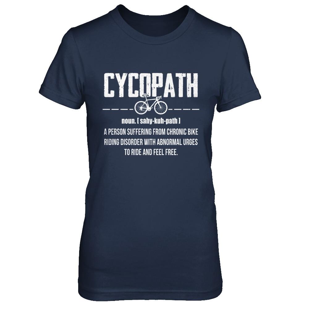 Cycopath Funny Bicycle Cyclist-T-Shirt & Hoodie-Women's T-Shirt-Navy
