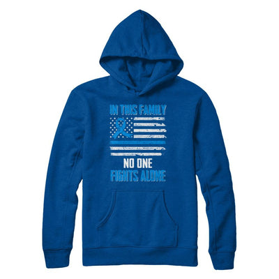 In This Family No One Fights Alone Prostate Cancer-T-Shirt & Hoodie-Pullover Hoodie-Deep Royal