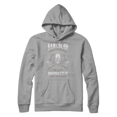 Viking I'm Not The Hero You Wanted I'm The Monster You Needed-T-Shirt & Hoodie-Pullover Hoodie-Light Steel
