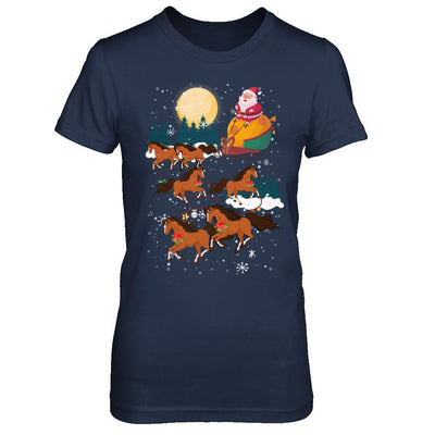 Funny Christmas Horse Reindeer Lover Santa Gift-T-Shirt & Sweatshirt-Women's T-Shirt-Navy