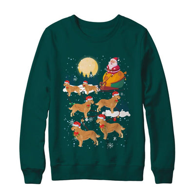 Dog Reindeer Golden Retriever Christmas Gift-T-Shirt & Sweatshirt-Crewneck Sweatshirt-Deep Forest