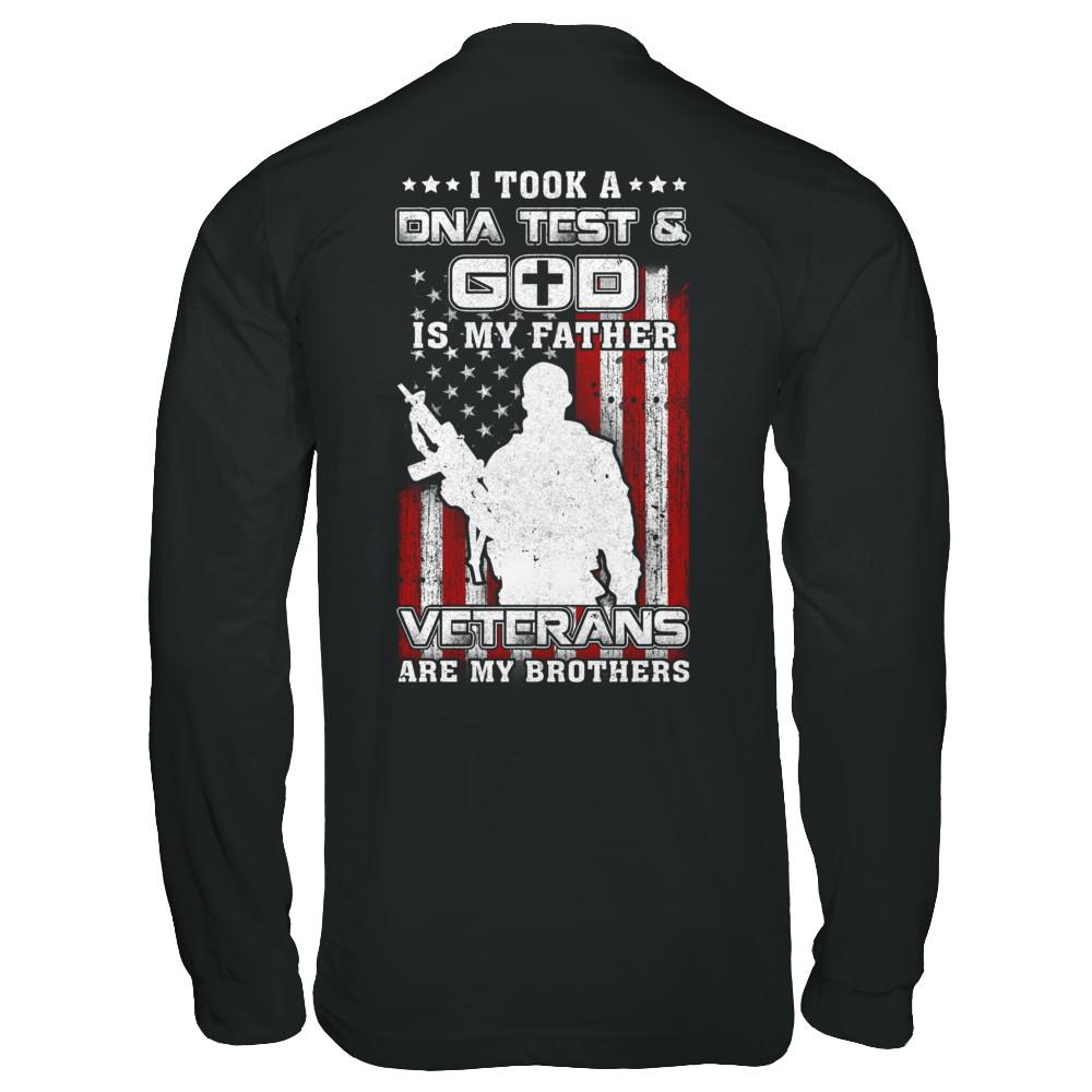 I Took A Dna Test God Is My Father Veterans Brothers-T-Shirt & Hoodie-Long Sleeve T-Shirt-Black