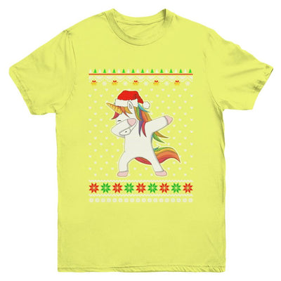 Dabbing Tangled Lights Ugly Christmas Sweater Girls Youth-Youth Shirt-Youth T-Shirt-Daisy