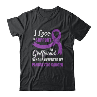 Pancreatic Cancer Awareness Support Purple Girlfriend Boyfriend-T-Shirt & Hoodie-Classic T-Shirt-Black