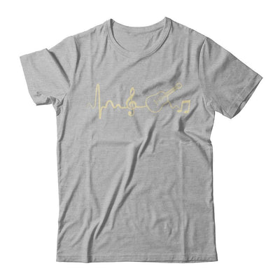 Acoustic Guitar Heartbeat-T-Shirt & Hoodie-Premium T-Shirt-Heather Gray