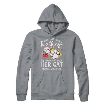 This Woman Can't Resist Her Cat And Her Other Cat-T-Shirt & Hoodie-Pullover Hoodie-Light Steel