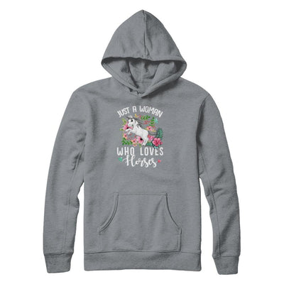 Just A Woman Who Loves Goats-T-Shirt & Tank Top-Pullover Hoodie-Light Steel
