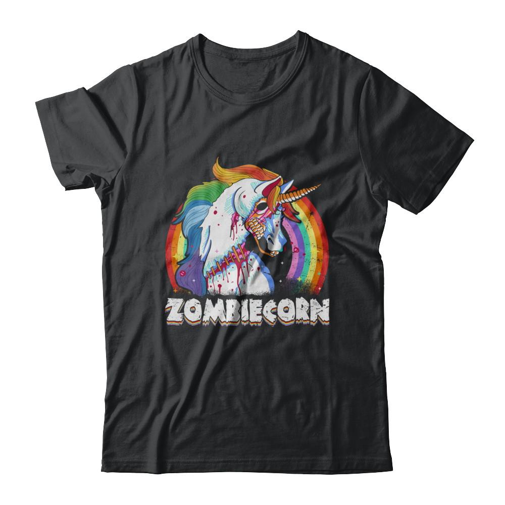 Zombiecorn Zombie Unicorn Halloween For Women-T-Shirt & Hoodie-Classic T-Shirt-Black