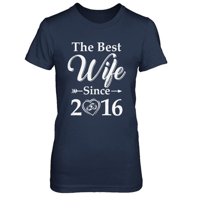 5th Married Together Anniversary Since 2016 Husband Wife-T-Shirt & Hoodie-Women's T-Shirt-Navy