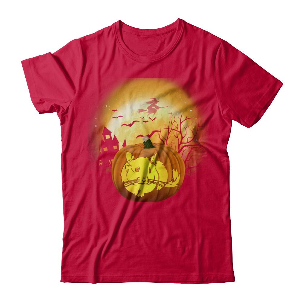 Pumpkin Chinchilla Halloween Human Costume-T-Shirt & Hoodie-Classic T-Shirt-Red