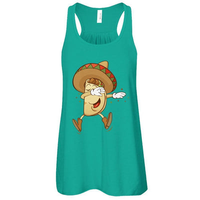 Dabbing Taco Mexican Food Lover-T-Shirt & Tank Top-Women's Flowy Racerback Tank-Kelly