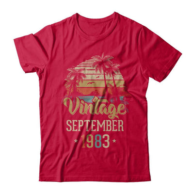 Retro Classic Vintage September 1983 38th Birthday Gift-T-Shirt & Hoodie-Classic T-Shirt-Red