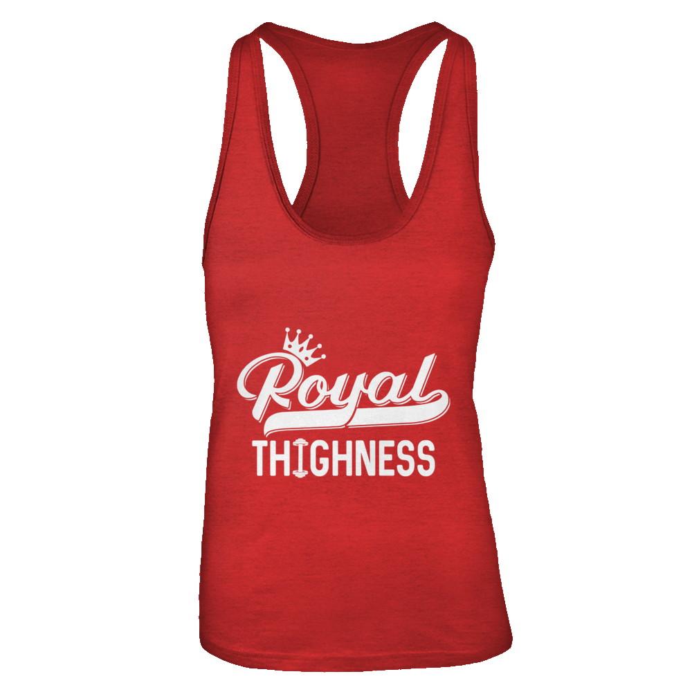 Royal Thighness Funny Sayings Fitness Gym Bodybuilding-T-Shirt & Tank Top-Women's Ideal Racerback Tank-Red