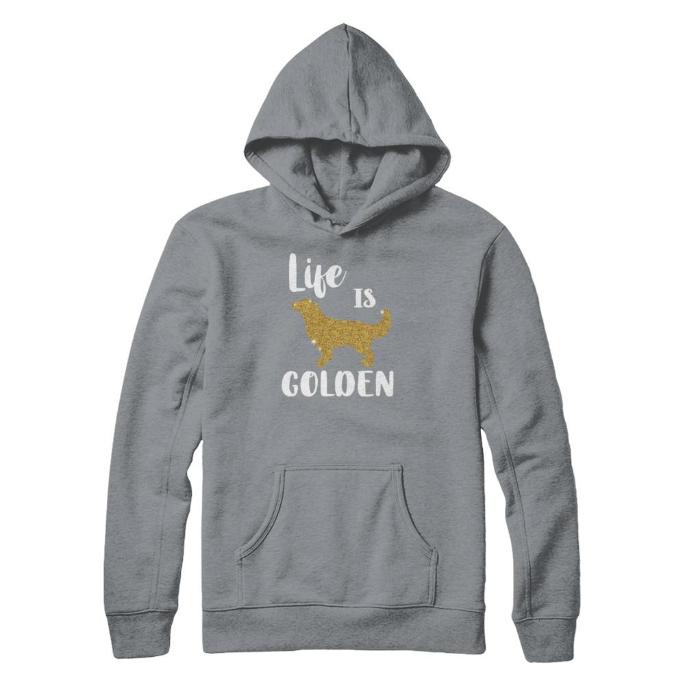 Life Is Golden Retriever-T-Shirt & Tank Top-Pullover Hoodie-Light Steel
