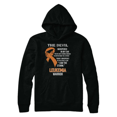 I Am The Storm Support Leukemia Awareness Warrior Gift-T-Shirt & Hoodie-Pullover Hoodie-Black