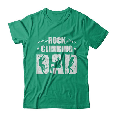 Rock Climbing Dad Distressed Mountain Climber Fathers Day-T-Shirt & Hoodie-Classic T-Shirt-Kelly Green