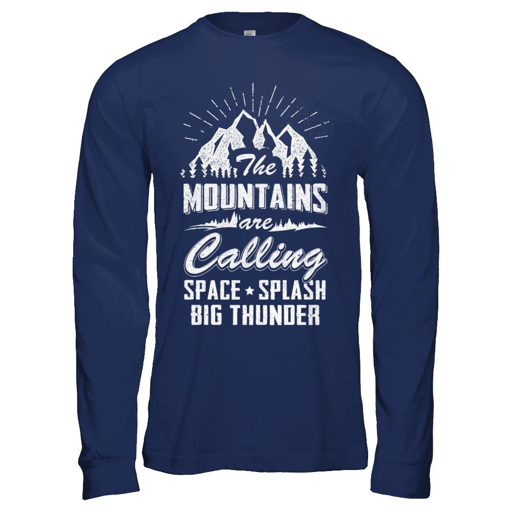 The Mountains Are Calling Space Splash Big Thunder-T-Shirt & Hoodie-Long Sleeve T-Shirt-Navy