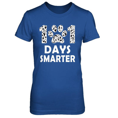 101 Days Smarter Teacher Dogs Days Of School Student-T-Shirt & Hoodie-Women's T-Shirt-Royal
