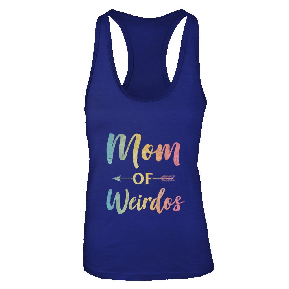 Mom Of Weirdos Gift Mothers Day Proud Moms Weird Kids-T-Shirt & Tank Top-Women's Ideal Racerback Tank-Royal