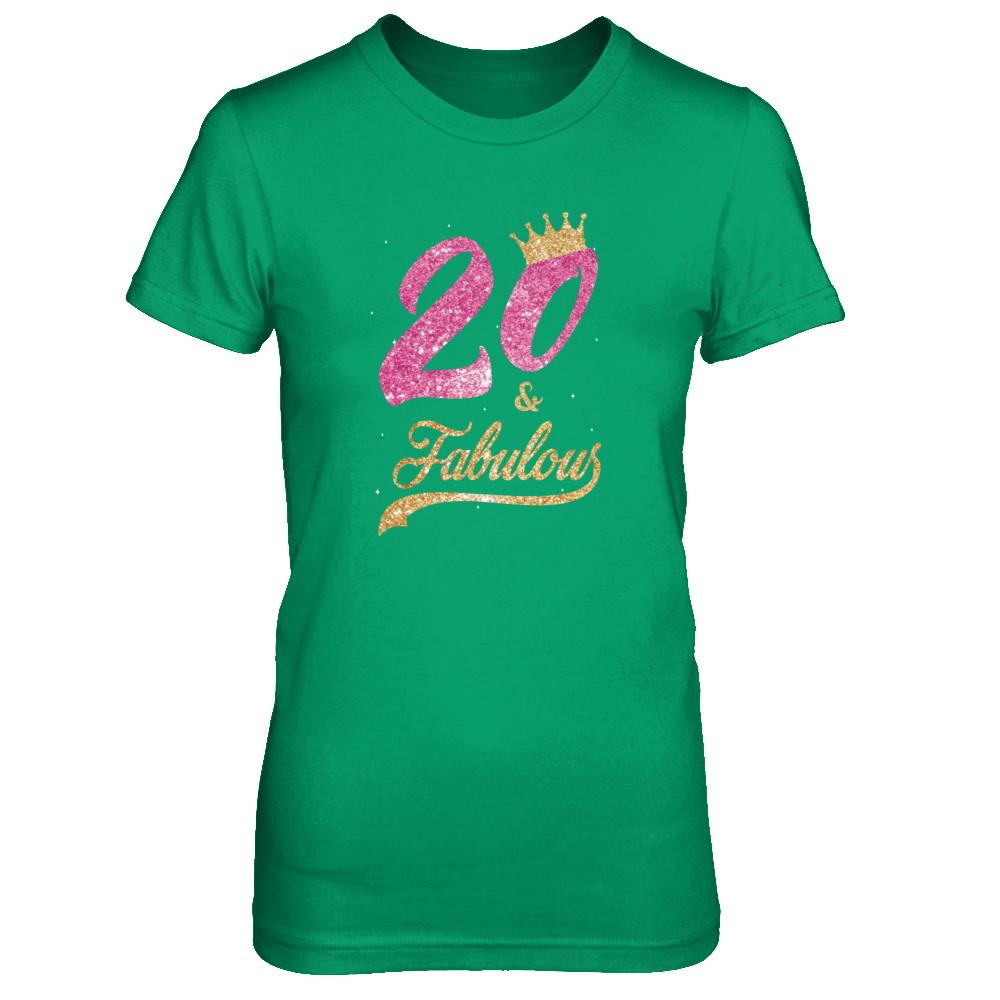 20 And Fabulous 2001 20th Birthday Gift-T-Shirt & Tank Top-Women's T-Shirt-Irish Green