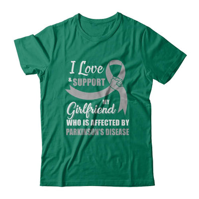 Parkinson's Disease Awareness Support Grey Girlfriend Boyfriend-T-Shirt & Hoodie-Classic T-Shirt-Kelly Green