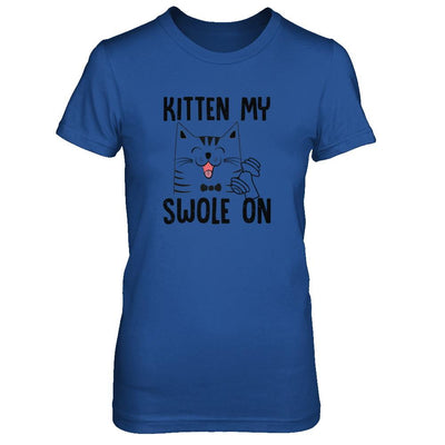 Kitten My Swole On Cat Fitness Gym-T-Shirt & Tank Top-Women's T-Shirt-Royal