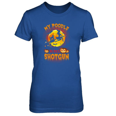 My Poodle Rides Shotgun Halloween Dog-T-Shirt & Tank Top-Women's T-Shirt-Royal