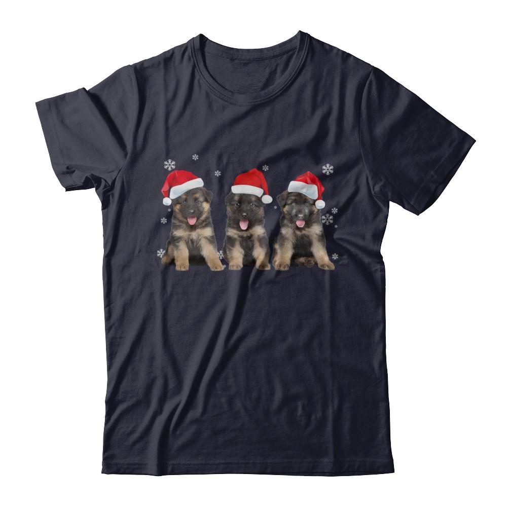 Funny German Shepherd Puppies Christmas Dog Gift-T-Shirt & Hoodie-Premium T-Shirt-Midnight Navy