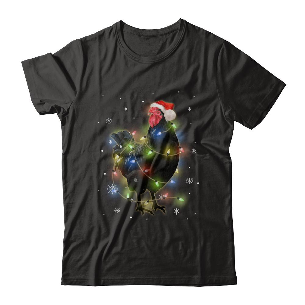 Funny Chickmas Lights Chicken Lights-T-Shirt & Sweatshirt-Premium T-Shirt-Black