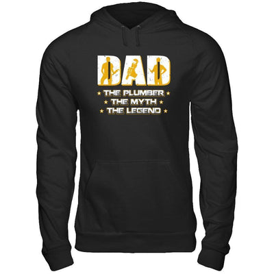 Dad The Plumber The Myth The Legend-T-Shirt & Hoodie-Pullover Hoodie-Black