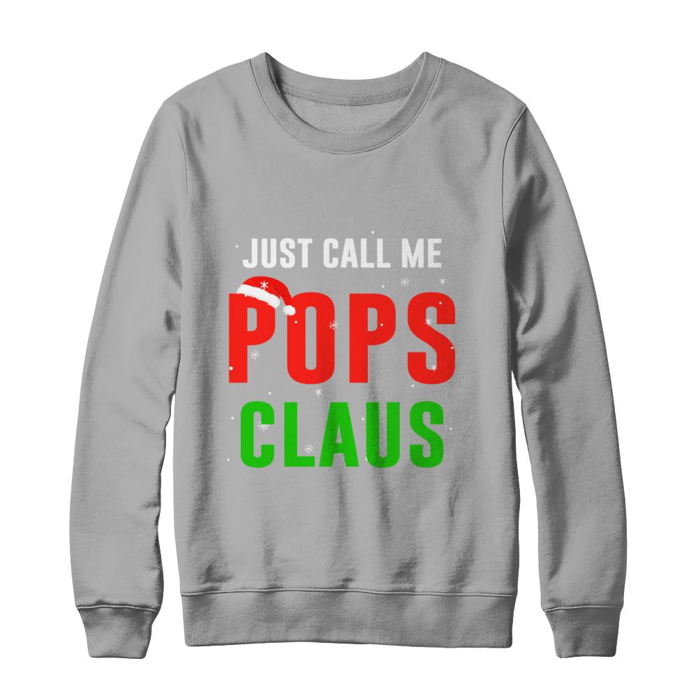 Santa Pops Claus Matching Family Christmas Pajamas-T-Shirt & Sweatshirt-Crewneck Sweatshirt-Light Steel