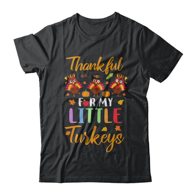 Thanksgiving Thankful For My Little Turkeys-T-Shirt & Sweatshirt-Classic T-Shirt-Black