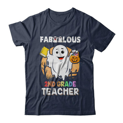 Faboolous Fabulous 2nd Grade Teacher Halloween-T-Shirt & Hoodie-Classic T-Shirt-Navy