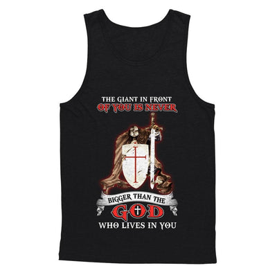 Knight Templar The Giant In Front Never Bigger Than The God-T-Shirt & Hoodie-Unisex Tank-Black