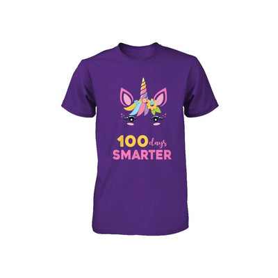 100 Days Smarter Of School Unicorn Girl Gifts Youth-Youth Shirt-