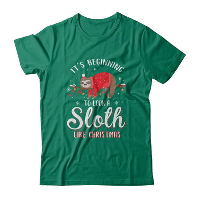 It's Beginning To Look A Sloth Like Christmas Gifts-T-Shirt & Sweatshirt-Classic T-Shirt-Kelly Green
