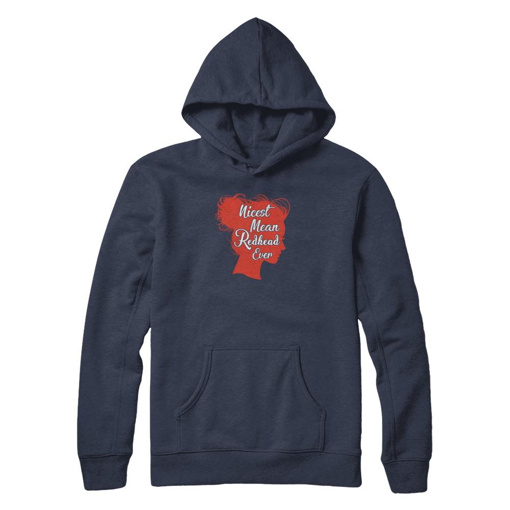 Nicest Mean Redhead Ever For Readhead Women-T-Shirt & Tank Top-Pullover Hoodie-Navy