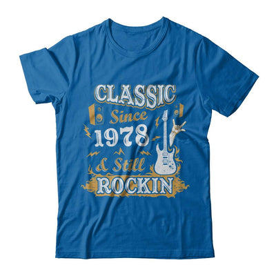 Vintage Classic Since 1978 With Rockin 43th Birthday-T-Shirt & Hoodie-Classic T-Shirt-Royal