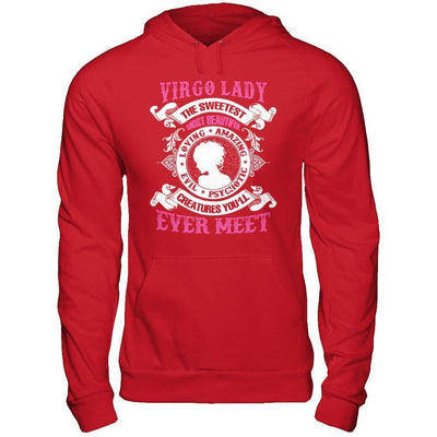 Virgo Lady The Sweetest Most Beautiful Love Amazing-T-Shirt & Hoodie-Pullover Hoodie-Red