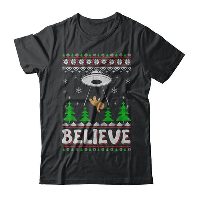 Believe UFO Gingerbread Ugly Christmas Sweater-T-Shirt & Sweatshirt-Classic T-Shirt-Black