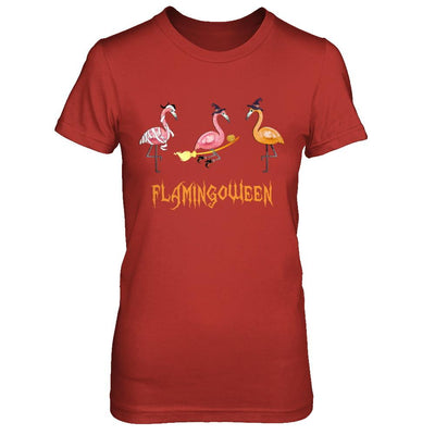 Funny Flamingoween Flamingo Halloween Gifts-T-Shirt & Hoodie-Women's T-Shirt-Red